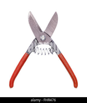 Metal shears isolated on a white background Stock Photo