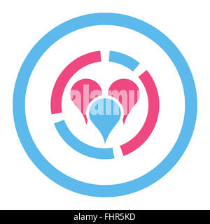 Geo diagram flat pink and blue colors rounded vector icon Stock Photo ...