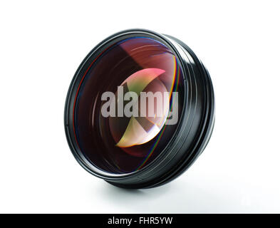 Camera photo lens isolated on white background Stock Photo