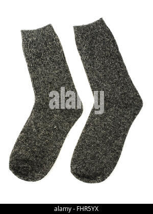 Gray socks isolated on a white background Stock Photo