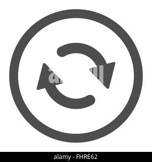 Refresh flat gray color rounded raster icon Stock Photo