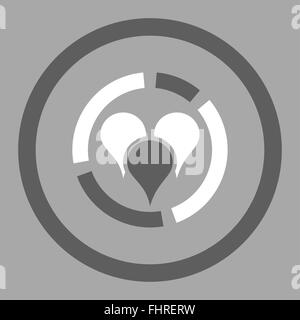Geo diagram flat dark gray and white colors rounded vector icon Stock ...