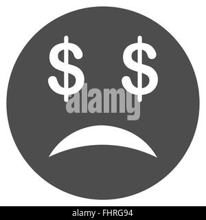 Bankrupt Smiley Icon from Commerce Set Stock Photo
