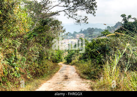 Beautiful landscape in the mountains in Amedzofe in the Volta Region, Ghana Stock Photo