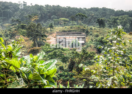 Beautiful landscape in the mountains in Amedzofe in the Volta Region, Ghana Stock Photo