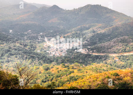 Beautiful landscape in the mountains in Amedzofe in the Volta Region, Ghana Stock Photo