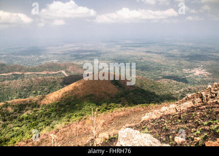 Beautiful landscape in the mountains in Amedzofe in the Volta Region, Ghana Stock Photo