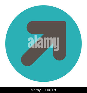Arrow Right flat grey and cyan colors round button Stock Photo - Alamy