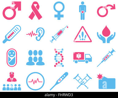 Medical bicolor icons Stock Photo