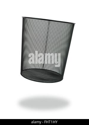 A trash bin isolated on a white background Stock Photo