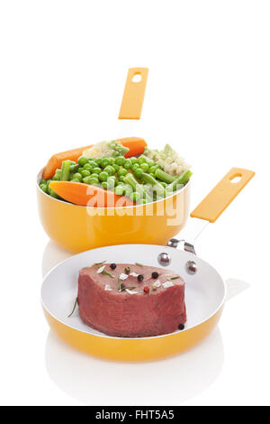 Steak with vegetable. Stock Photo