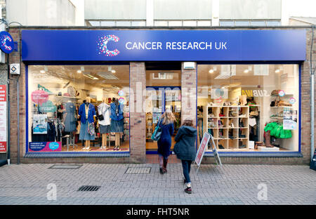 A Cancer Research UK charity shop, Burleigh Street, Cambridge UK. UK charities Stock Photo