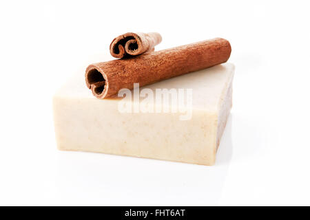 Square soap bar isolated. Stock Photo