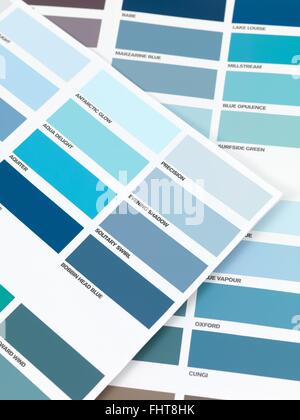 A color paint chart showing modern colors Stock Photo - Alamy