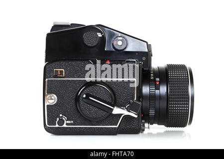 Retro professional medium format camera. Stock Photo