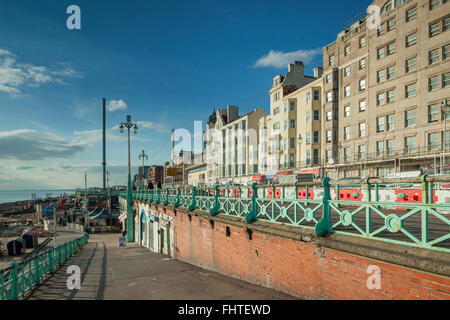 Winter afternoon on Brighton seafront, East Sussex, England. Stock Photo