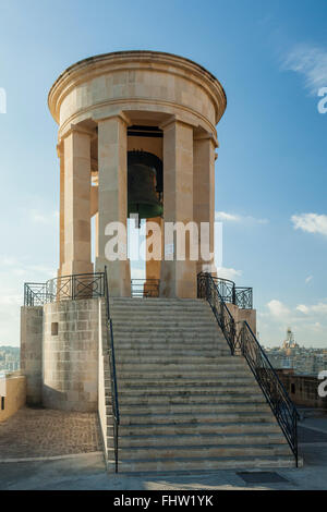 Siege Bell Memorial in Valletta, Malta. Stock Photo