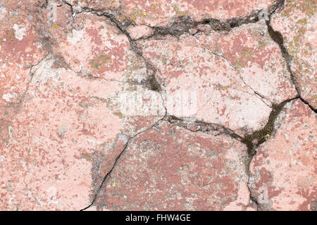 Cracked painted concrete texture Stock Photo