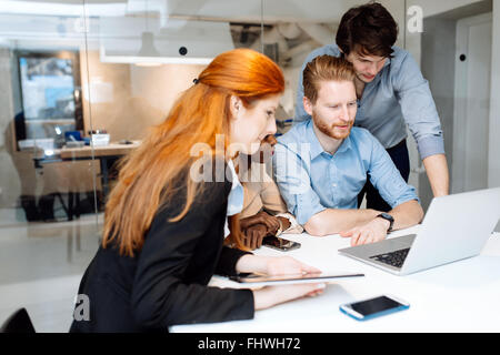 Creative business people and designers  brainstorming in a modern office Stock Photo