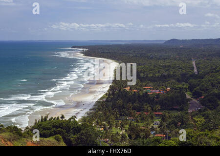 Top view of the Sierra de Foot Beach with BA-001 right known as Cocoa Road Stock Photo