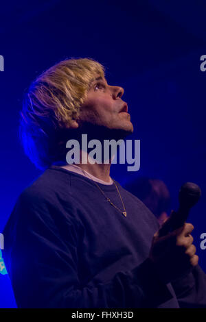 Southampton, UK. 25th February, 2016. The Charlatans playing to a sold out gig at Southampton Engine Rooms 25/02/26 Credit:  James Houlbrook/Alamy Live News Stock Photo