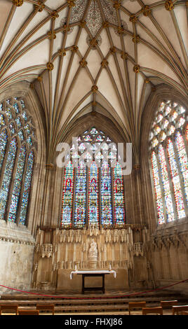 Wells Cathedral Lady Chapel. Wells, Somerset, England Stock Photo