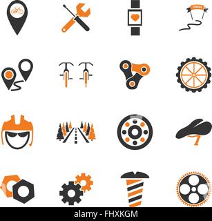 bicycle web icons for user interface design Stock Vector