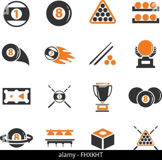 billiards web icons for user interface design Stock Vector