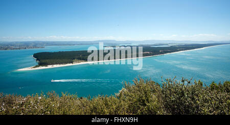 Matakana Island seen from the Mount Maunganui, New Zeland Stock Photo