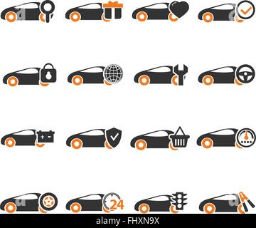 car service web icons for user interface design Stock Vector