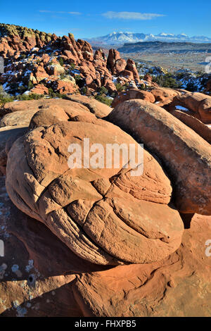 Salt Valley Overlook at Arches National Park, Moab, Utah, USA Stock