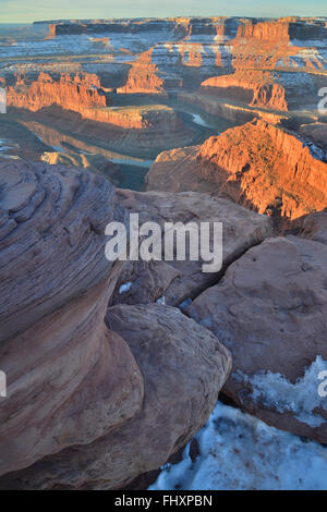 Views of Canyonlands National Park from Dead Horse Point State Park near Moab, Utah Stock Photo