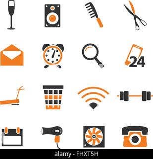 hotel service web icons for user interface design Stock Vector