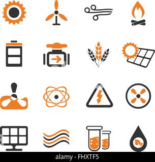 alternative energy web icons for user interface design Stock Vector