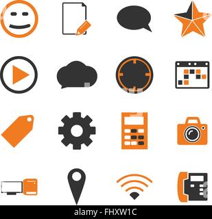 social media web icons for user interface design Stock Vector
