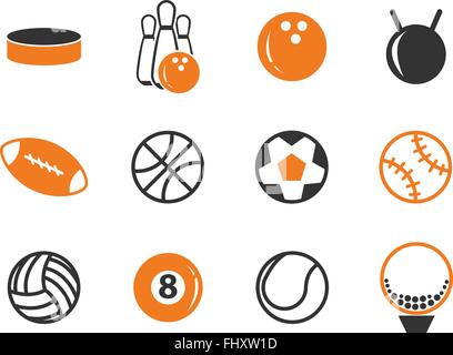 sport balls web icons for user interface design Stock Vector