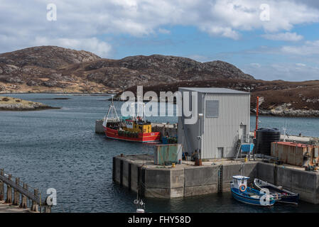 Kallin Harbour on Grimsay North Uist Stock Photo