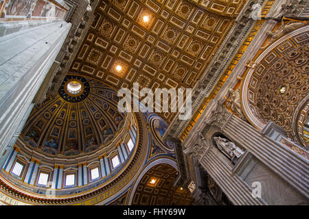 Inside St Peters Basilica Church, Rome, Italy Stock Photo