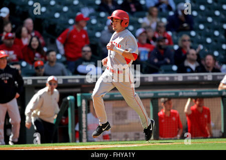 Houston, TX, USA. 26th Feb, 2016. Texas Tech shortstop Orlando Garcia ...