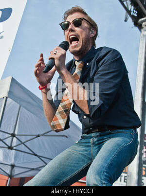 Philadelphia, Pennsylvania, USA. 31st January, 2016. Andrew McMahon Performs at Radio 1045 Winter Jam 2016 at XFINITY Live! Stock Photo