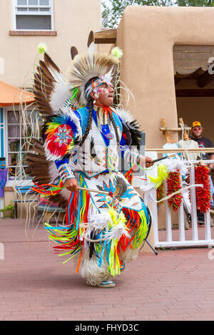 Santa Fe Indian Market Fashion show Native American New Mexico  Traditional, 'SWAIA' Southwestern Association for Indian Arts Stock Photo