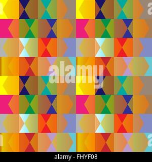 Vintage abstract seamless pattern. Digital background vector stained glass print. Stock Vector