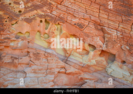 Colorful sandstone is everywhere in Valley of Fire State Park in Southeastern Nevada in the American Southwest Stock Photo