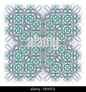 Colorful abstract element on the white backdrop. Digital background vector abstract ornament print. Stock Vector