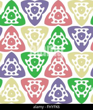 Colorful abstract flowers on the white backdrop. Digital background vector seamless pattern print Stock Vector