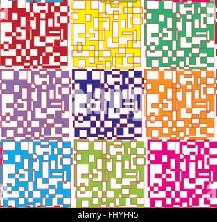 Colorful figures abstract digital background vector pattern. Stock Vector