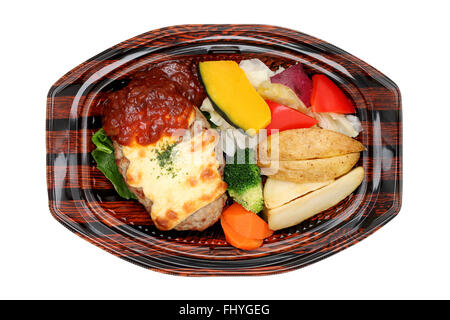 Plastic Lunch Box Tasty Bento Cake Flowers Purple Background Stock Photo by  ©serezniy 549066716