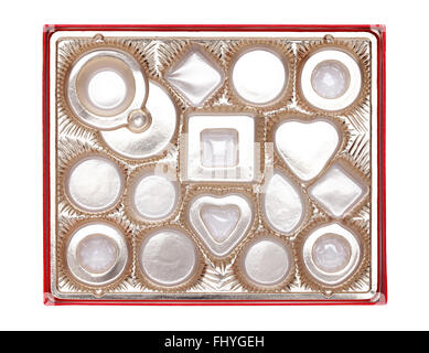 Empty confectionery box on isolated white background Stock Photo