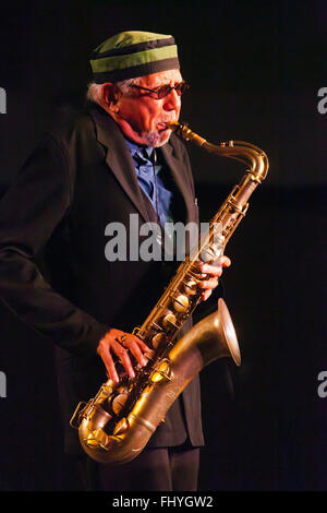 The CHARLES LLOYD GERALD CLAYTON DUO preform in Dizzys Den at the MONTEREY JAZZ FESTIVAL Stock Photo