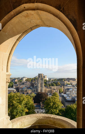 A view over the city of Bristol from Cabot Tower. Stock Photo